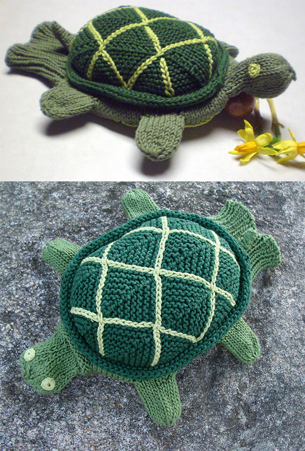 Free Knitting Pattern for Turtle Puppet