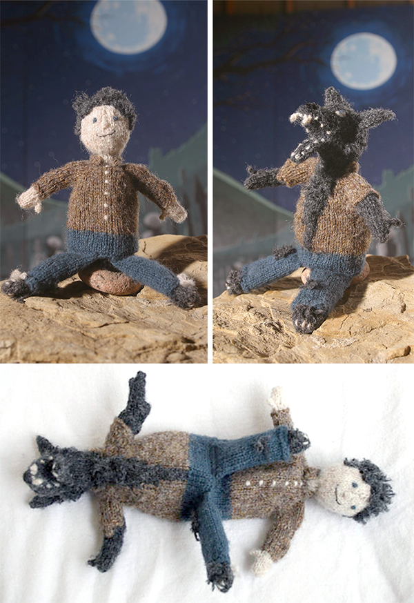 Knitting Pattern for Topsy Turvy Werewolf