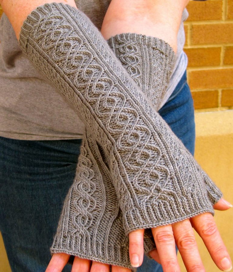 chunky knit fingerless mittens