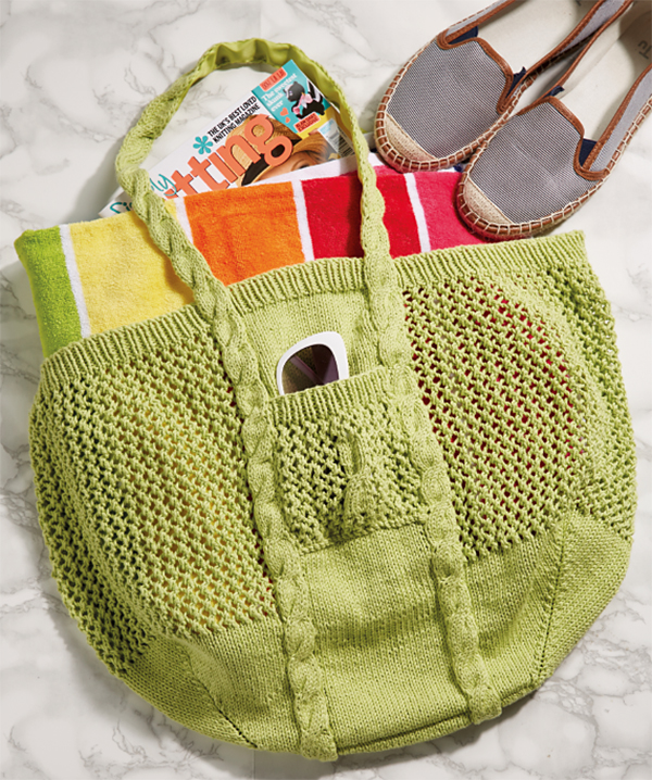 KNIT TOTE BAG: BEGINNER KNITTING PATTERN – I'd Knit That