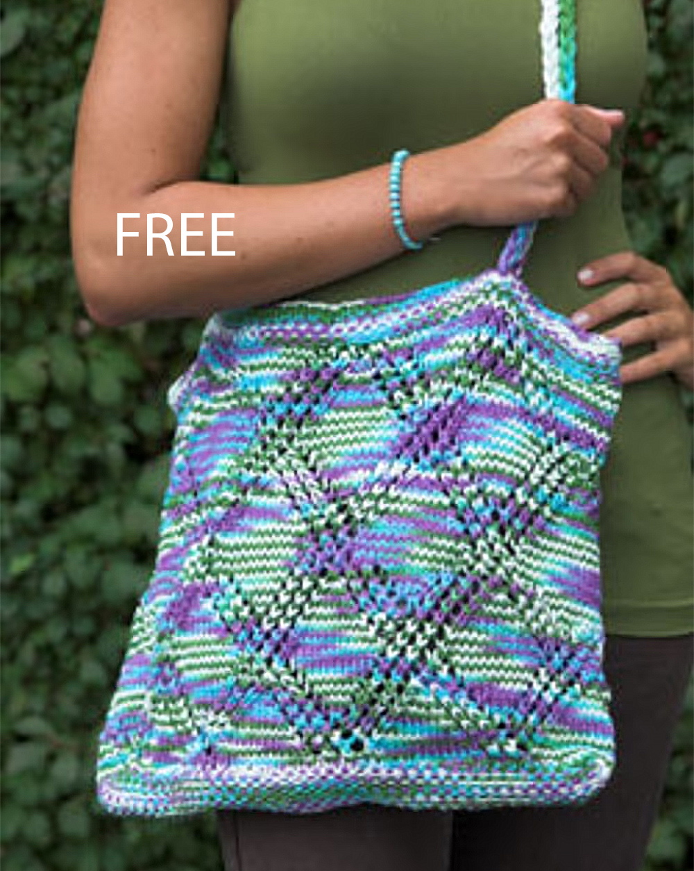 Free Seed Stitch Tote Bag Knitting Pattern 