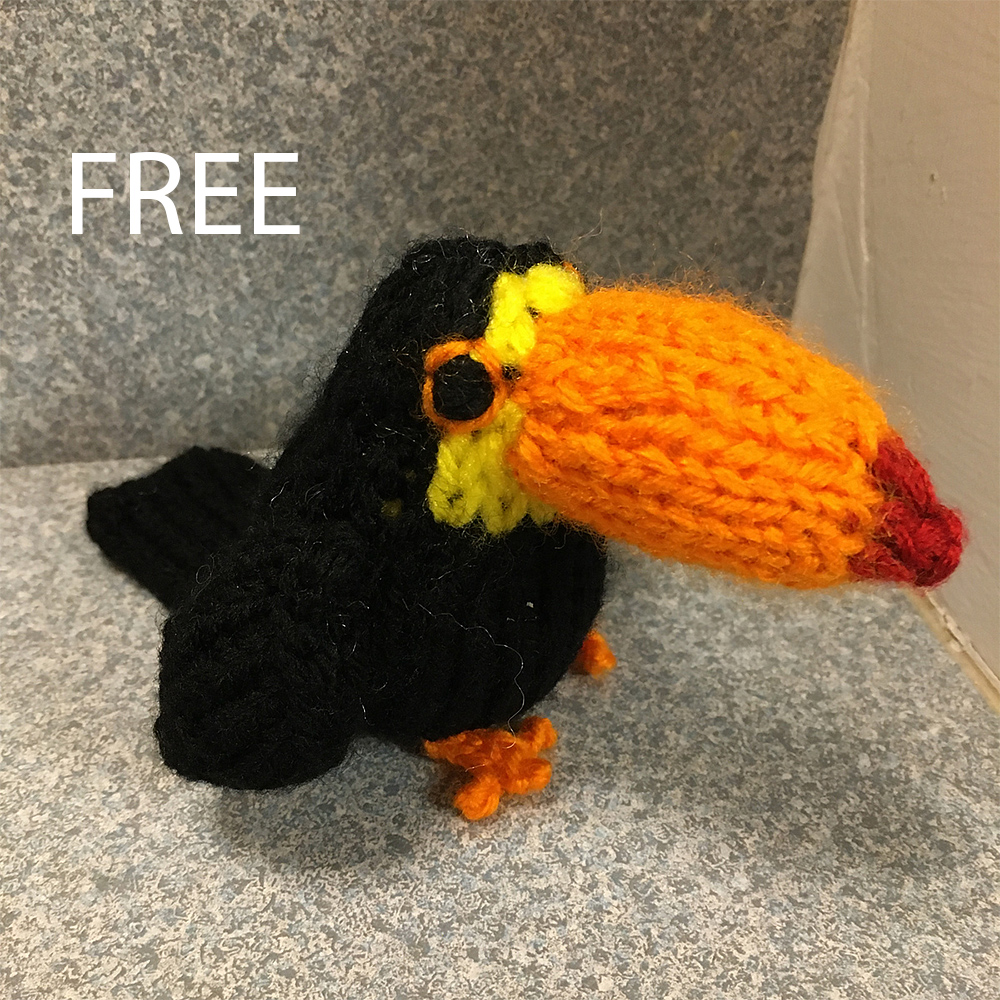 Free Knitting Pattern Toucan Toy