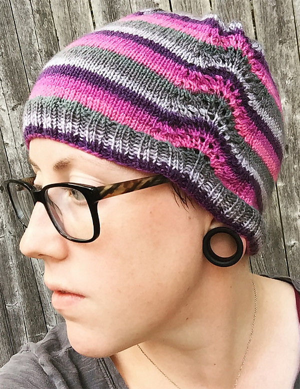 Free Knitting Pattern for Touch of Lace Hat