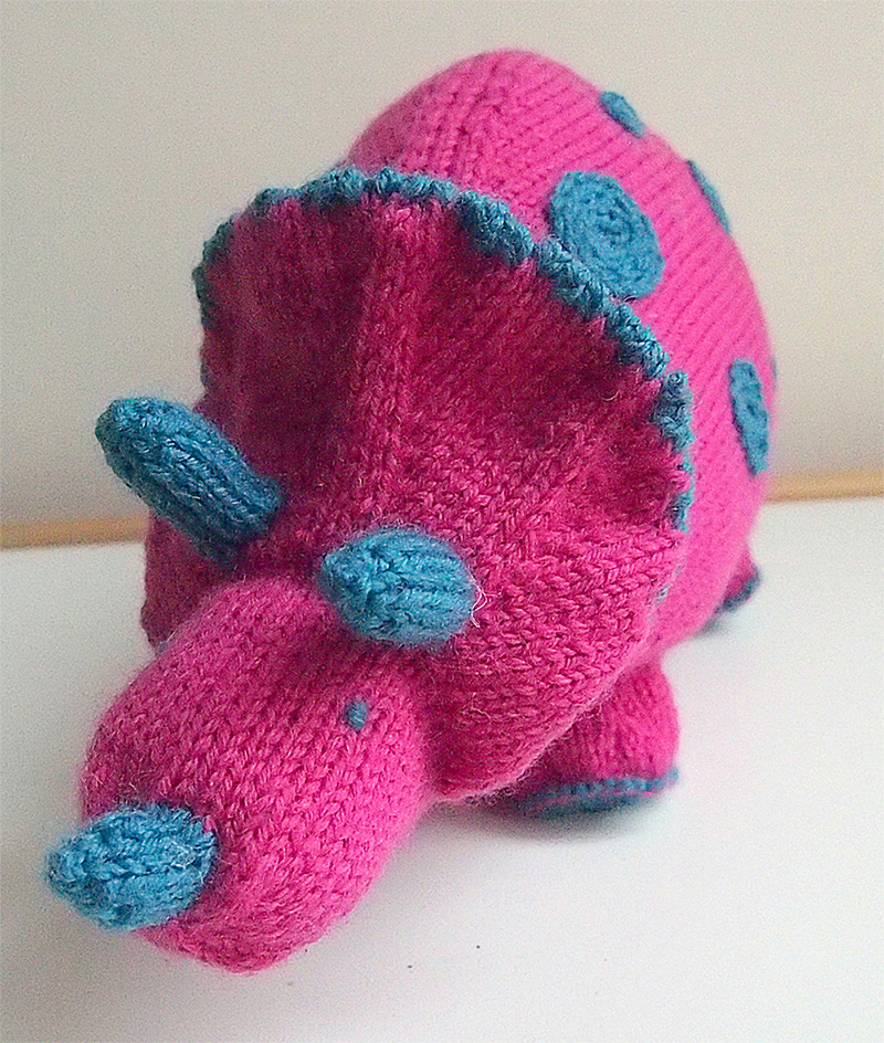 Tracey Triceratops Knitting Kits with Patterns