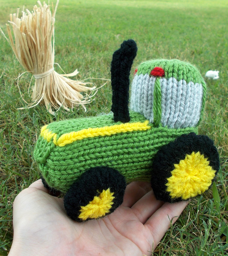 Free Knitting Pattern for Tractor Toy