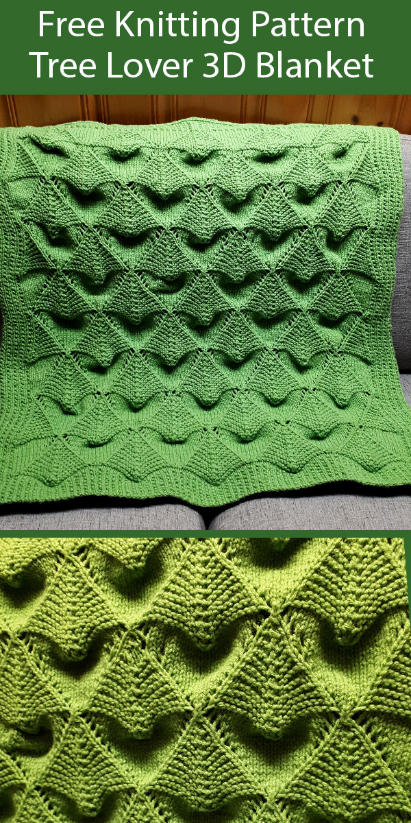 Free Knitting Pattern for Tree Lover 3D Blanket