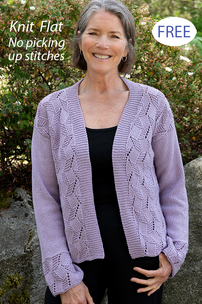 Free Easy Trellis Cardigan Knitting Pattern