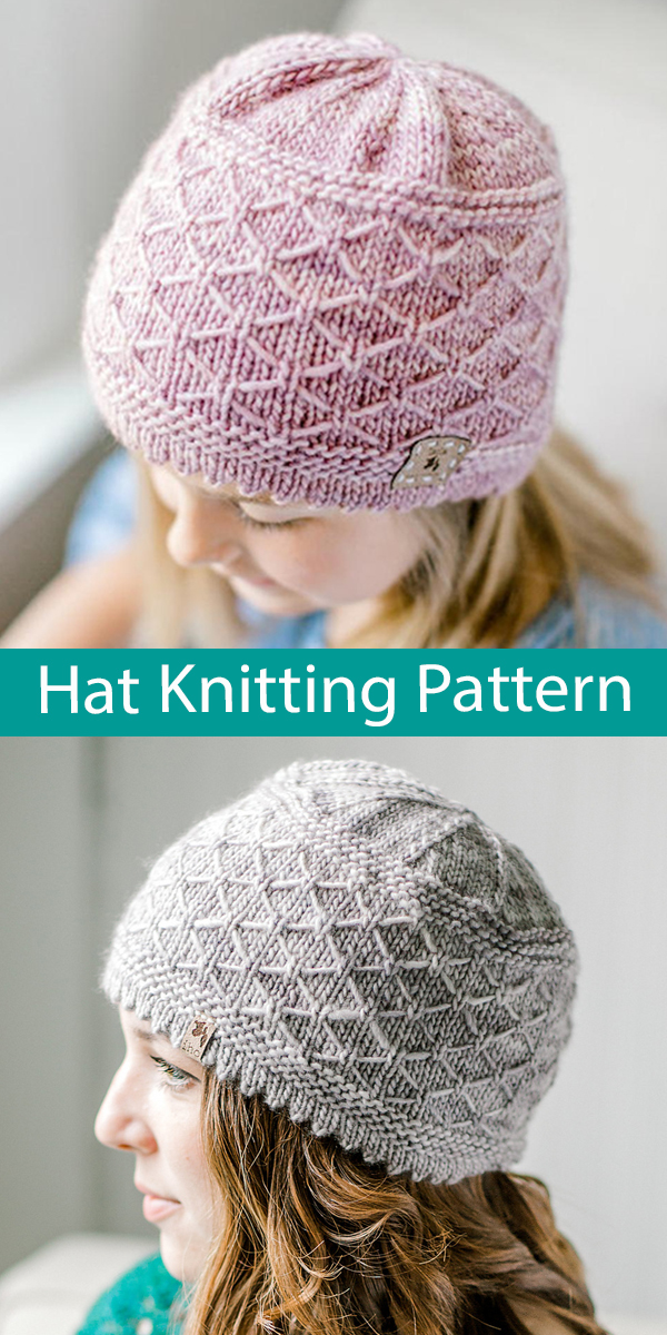 Hat Knitting Pattern Trellis Cloche Hat