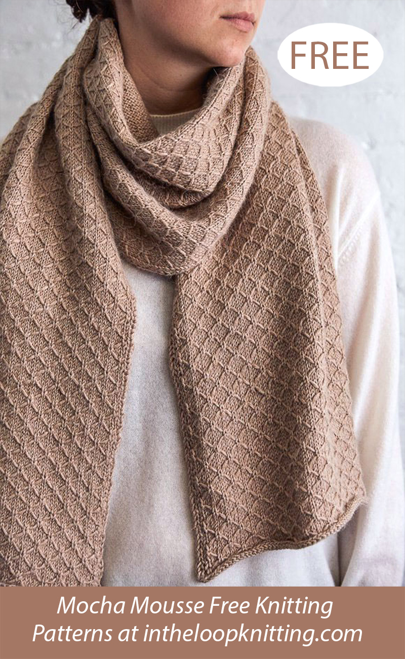 Free Knitting Pattern for Easy 8 Row Repeat Trellis Scarf or Wrap