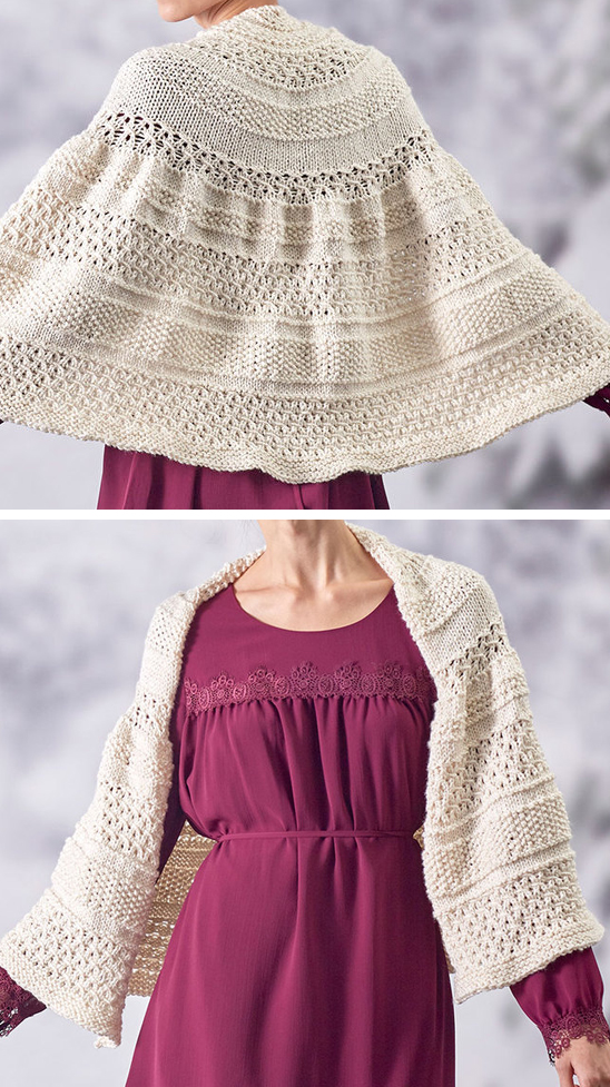 Free Knitting Pattern for Trellis Shawll