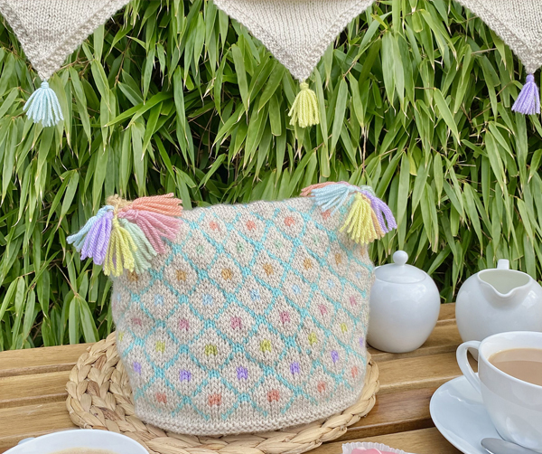 Trellis Tea Cosy and Bunting Knitting Patterns