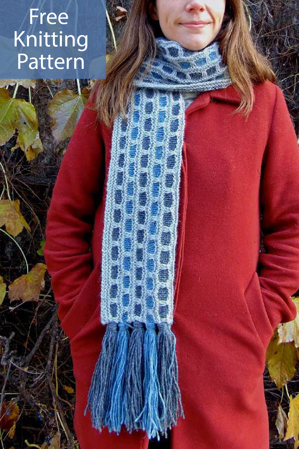 Free Knitting Pattern Tri-Coloured Stole EP53 Scarf
