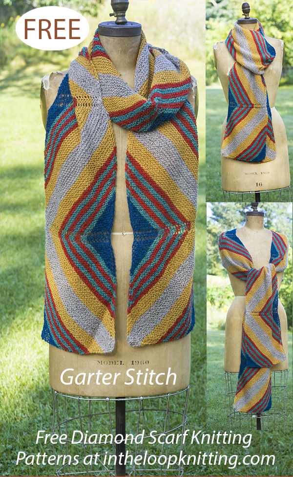 Free Triangle Striped Scarf Knitting Pattern