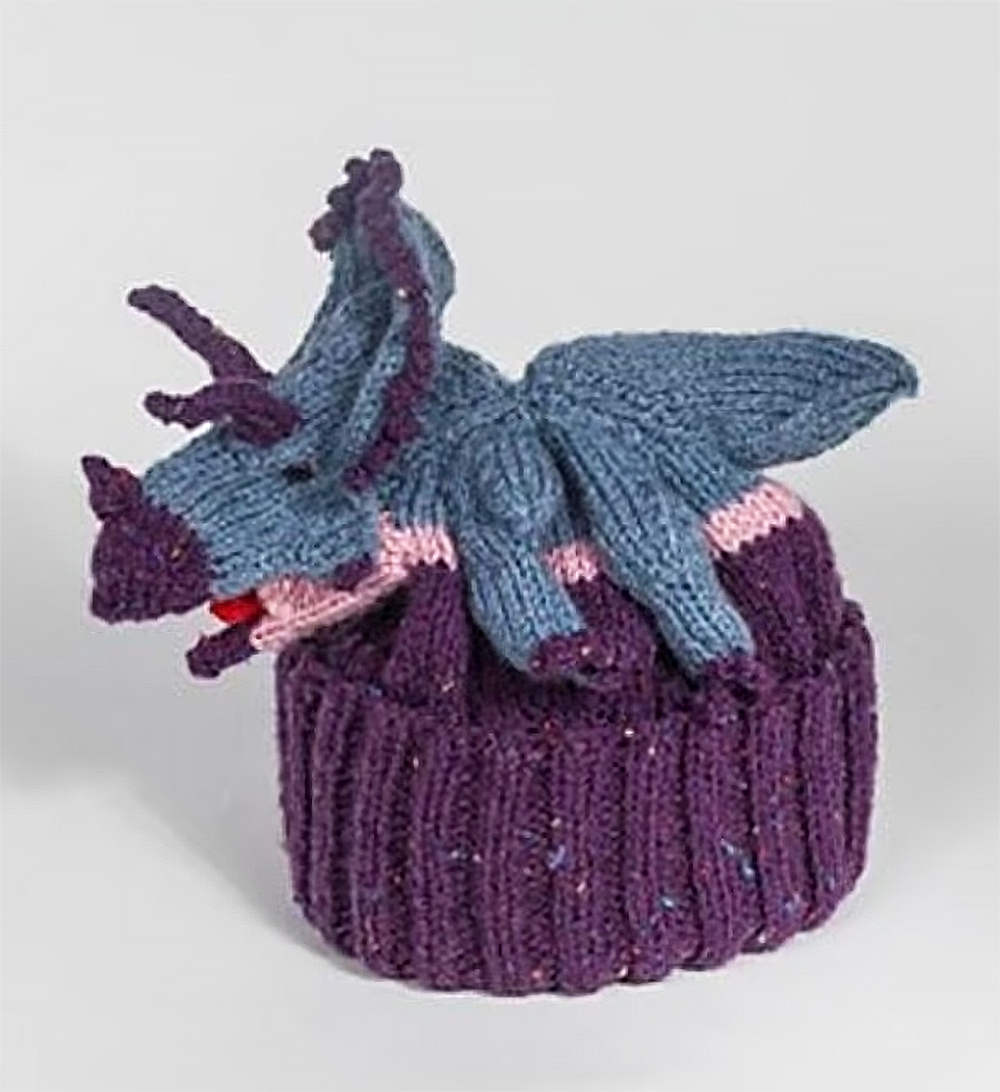 Triceratops Beanie Hat Knitting Pattern
