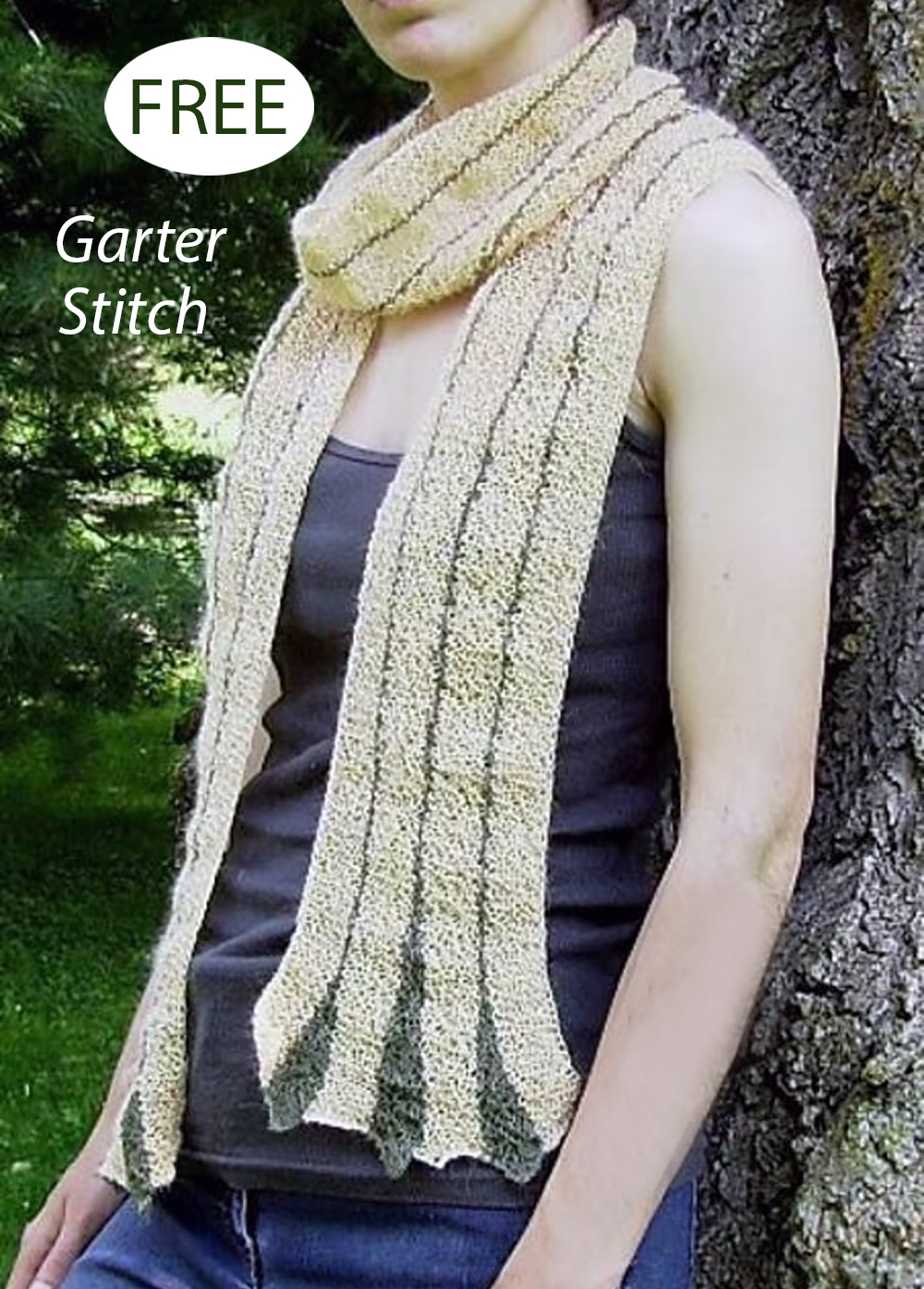 Free Knitting Pattern for Garter Stitch Trickle Scarf