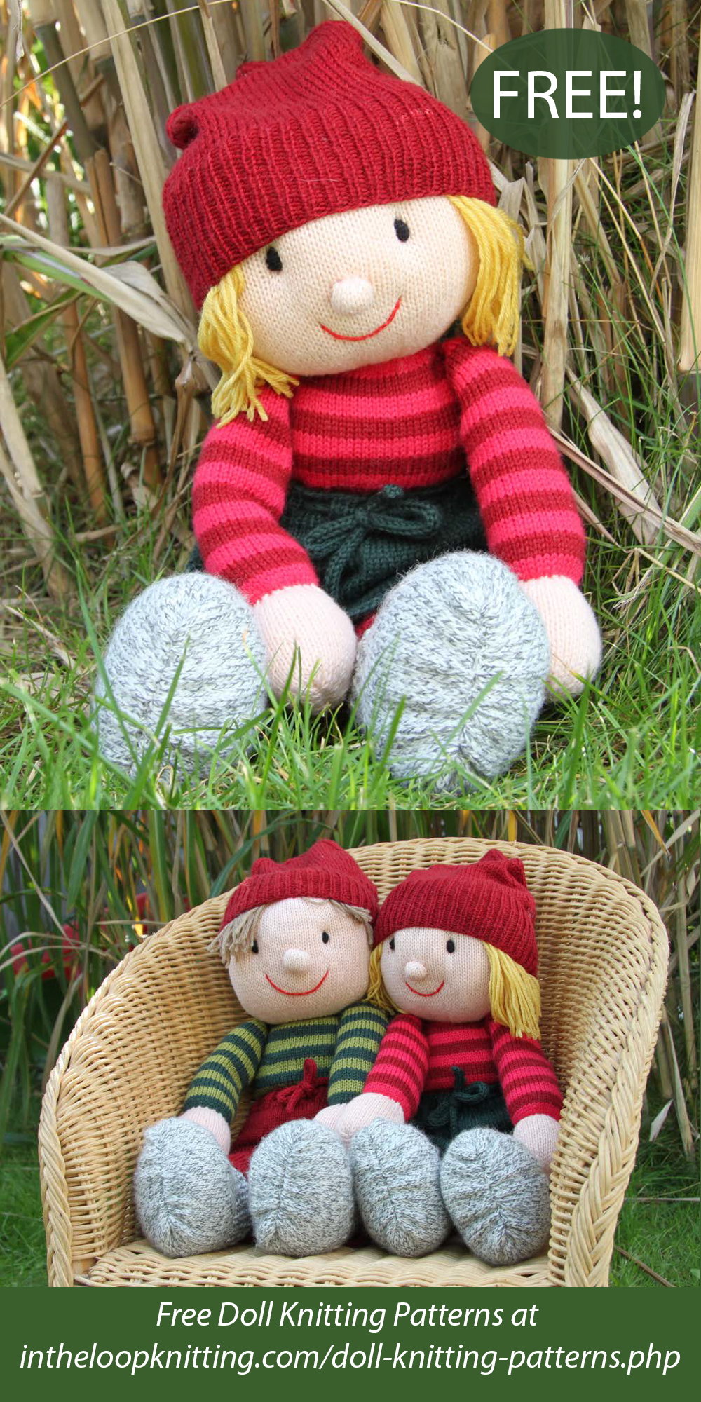 Doll Knitting Patterns- In the Loop Knitting