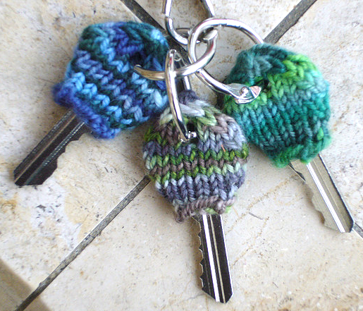 Free Knitting Pattern for Key Cozies