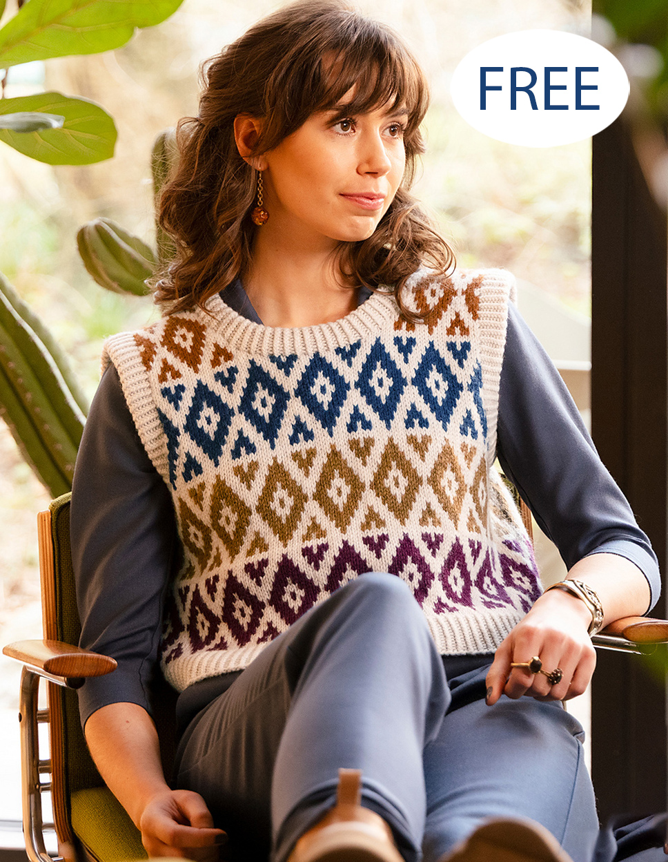 Free Sweater Knitting Pattern Trollabackarna Vest