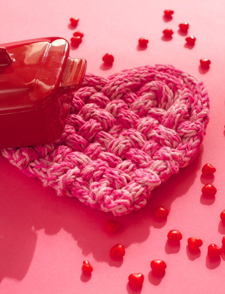 Free Knitting Pattern for True Love Trivet