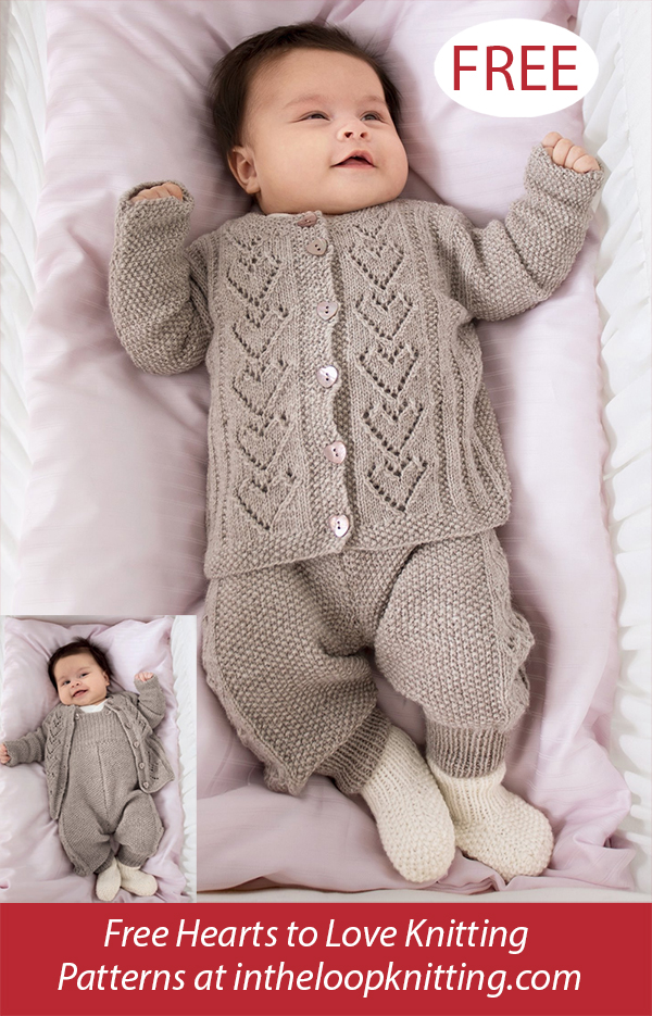 Free Baby Heart Layette Knitting Pattern