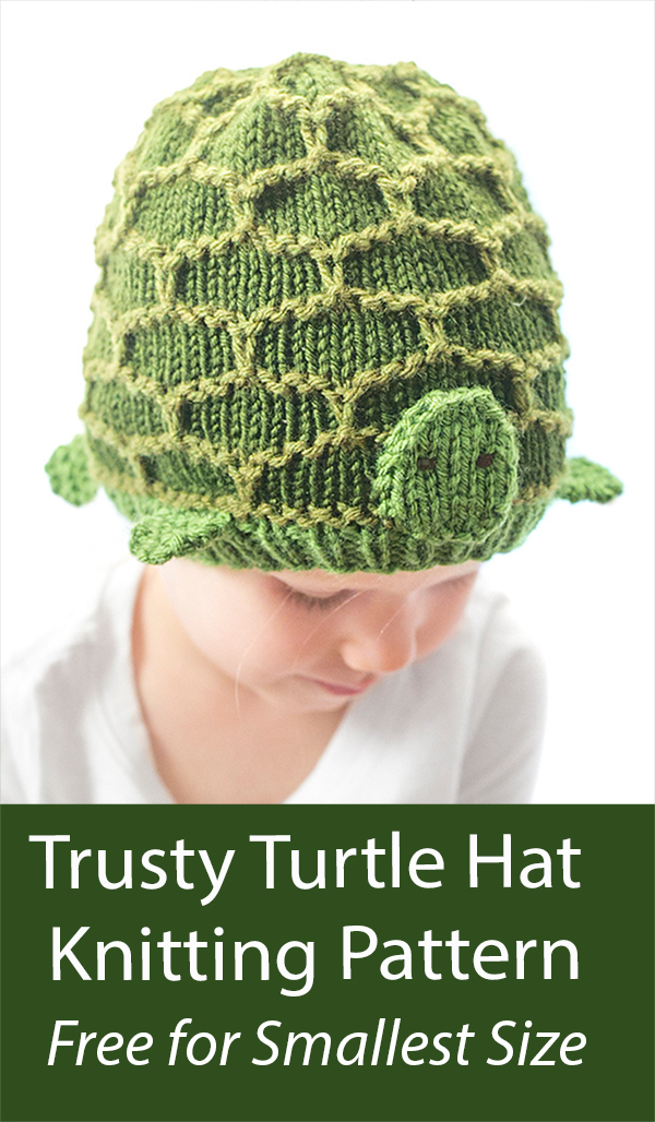 Turtle Baby Hat Knitting Pattern Trusty Turtle Hat
