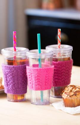 Turn your swatches into beverage cozies
