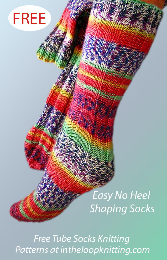 Free Ribbed Tube Socks Knitting Pattern