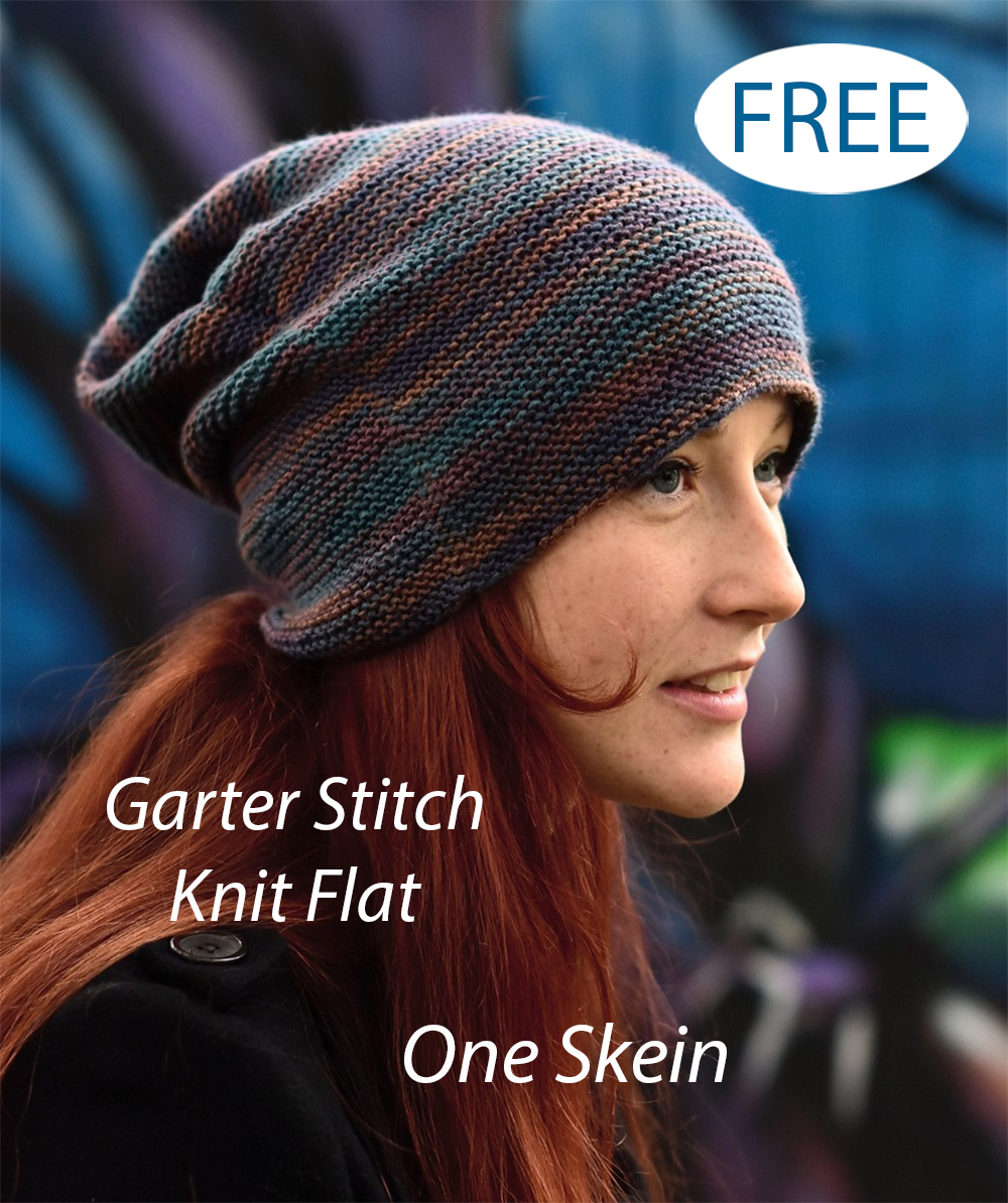 Garter Stitch Tubed Hat Knitting Pattern 