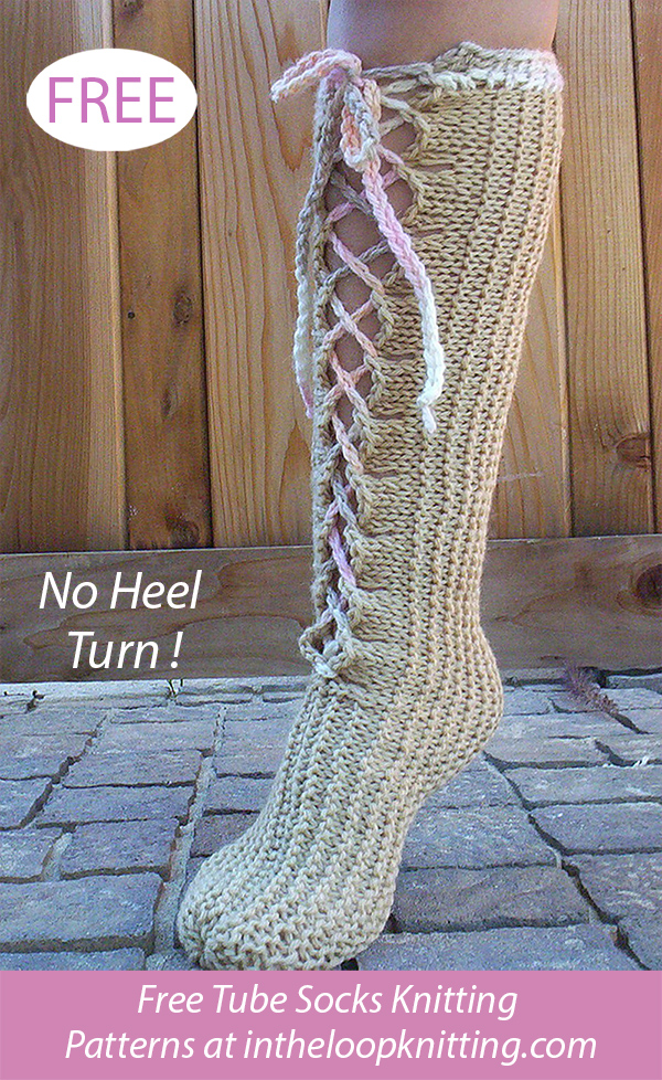 Free Tubey Slipper Socks Knitting Pattern