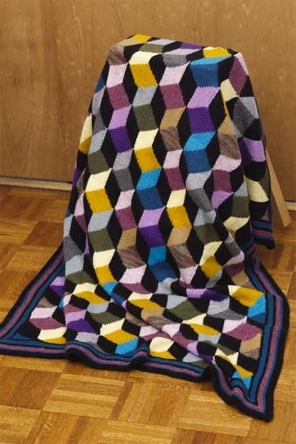 Tumbling Blocks Afghan Throw