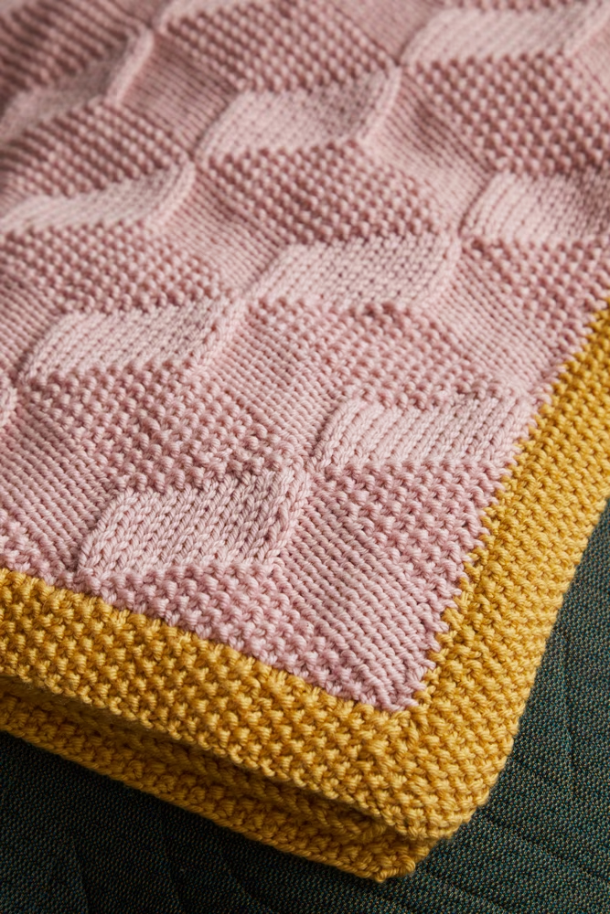 Tumbling Blocks Blanket  Knitting Pattern