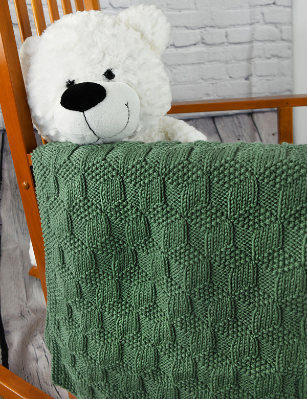 Free Blanket Knitting Pattern Tumbling Blocks Lapghan or Baby Blanket