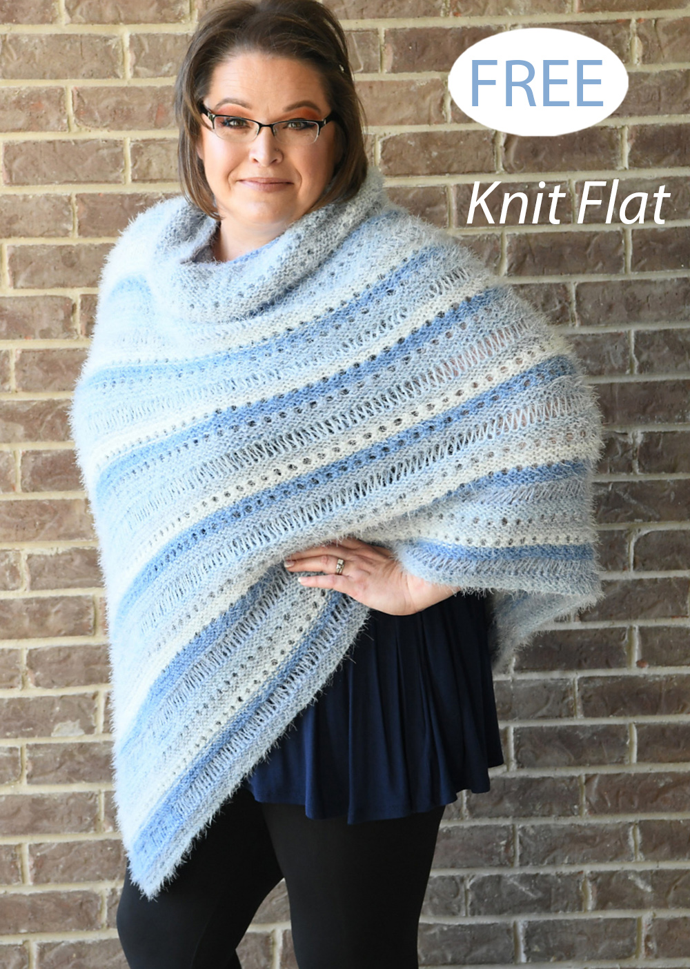 Free Lace and Dropped Stitch Poncho Knitting Pattern