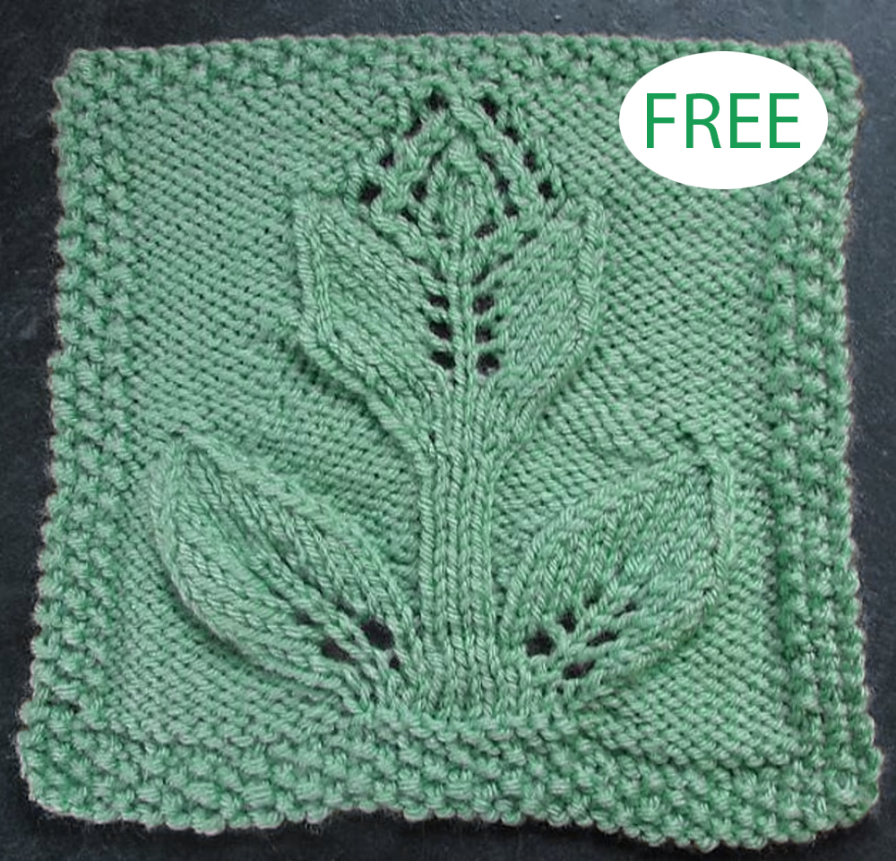Free Knitting Pattern Turn Over a Leaf Tulip
