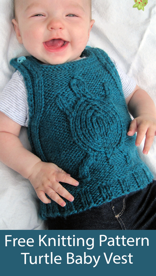Free Turtle Baby Vest Knitting Pattern