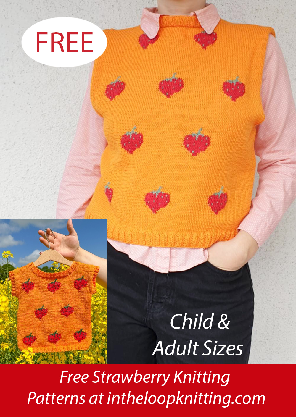 Free Tutti Frutti Strawberry Vest Knitting Pattern