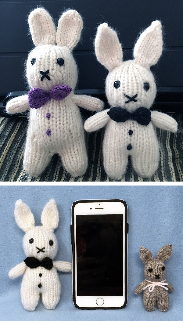 Free Knitting Patterns for Tuxedo Ted Bunny