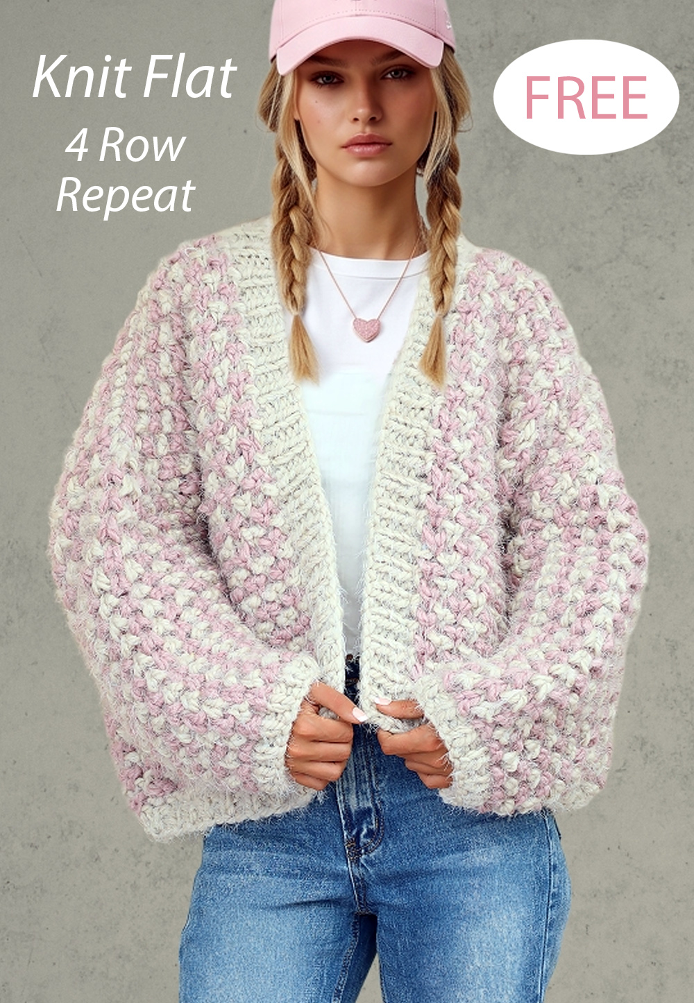 Free  Knitting Pattern  Tweed Jacket