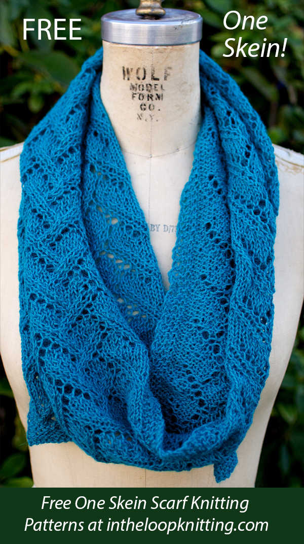 Free One Skein Twig Lace Scarf Knitting Pattern