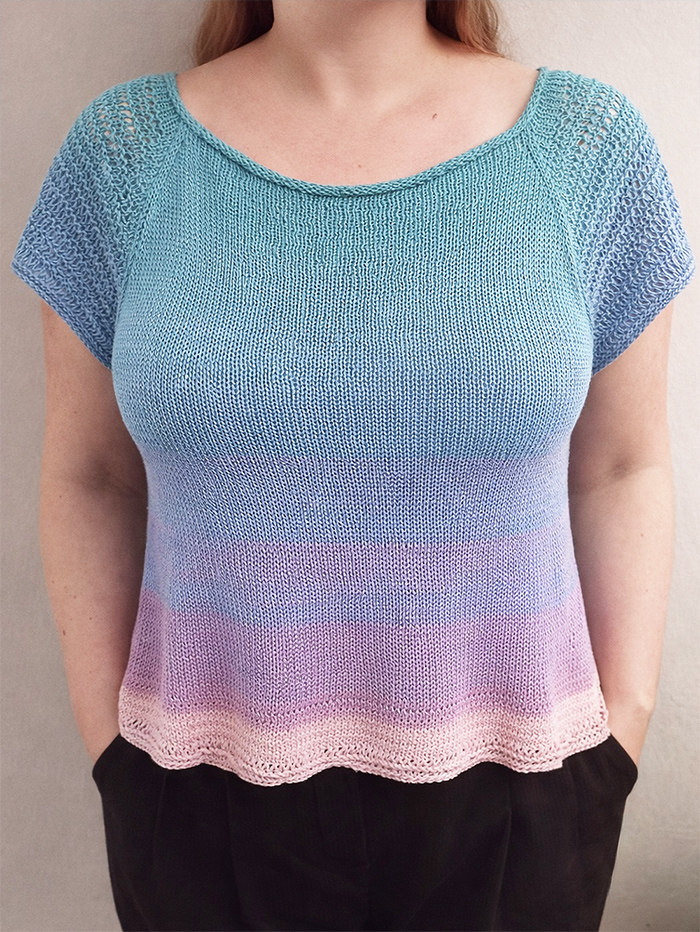 Free Sweater Knitting Pattern Twilight Raglan Tee