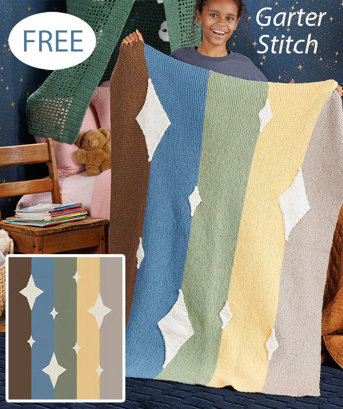 Free Knitting Pattern Garter Stitch Twinkle Twinkle Little Stitch Knit Blanket