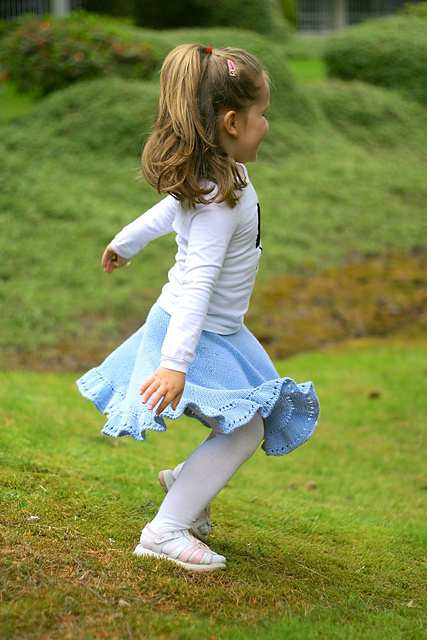 Free knitting pattern for Twirly Girly skirt and more child dress knitting patterns