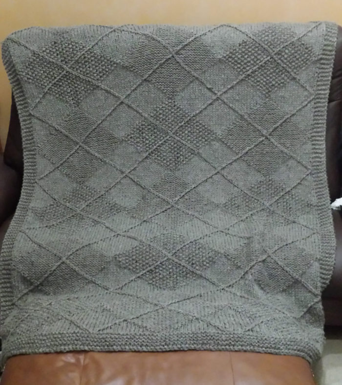 Knitting Pattern for Twist Argyle Throw