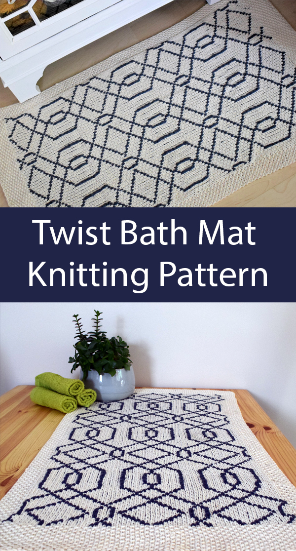 Twist Bath Mat Rug Knitting Pattern