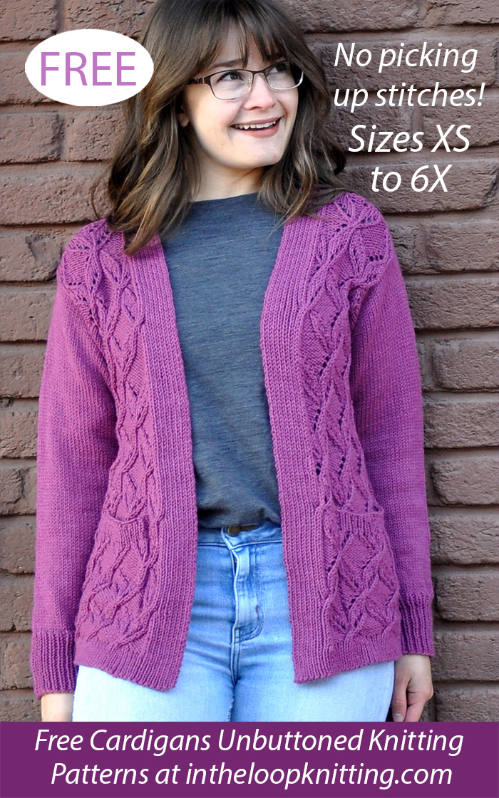 Free Lace and Cable Cardigan Knitting Pattern