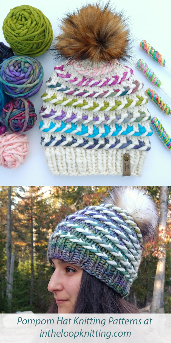 Hat Knitting Pattern Twisted Candy Hat