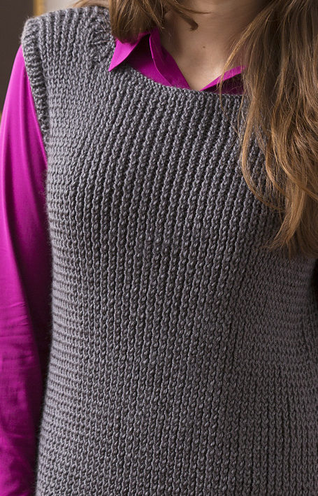 Free Knitting Pattern for Twisted Rib Top
