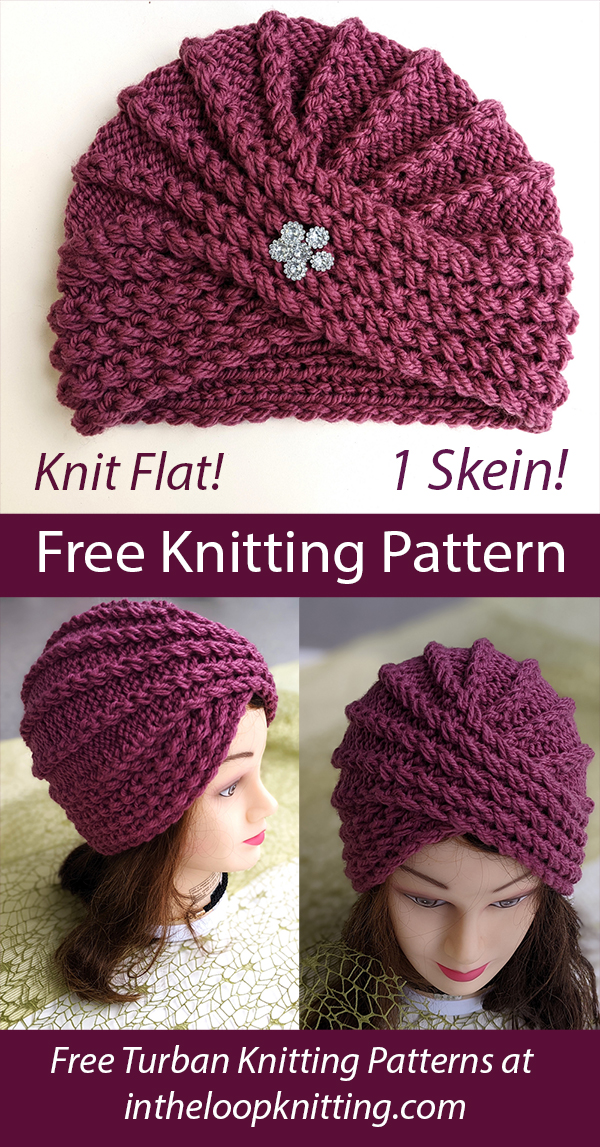Free Hat Knitting Pattern Twisted Turban Hat