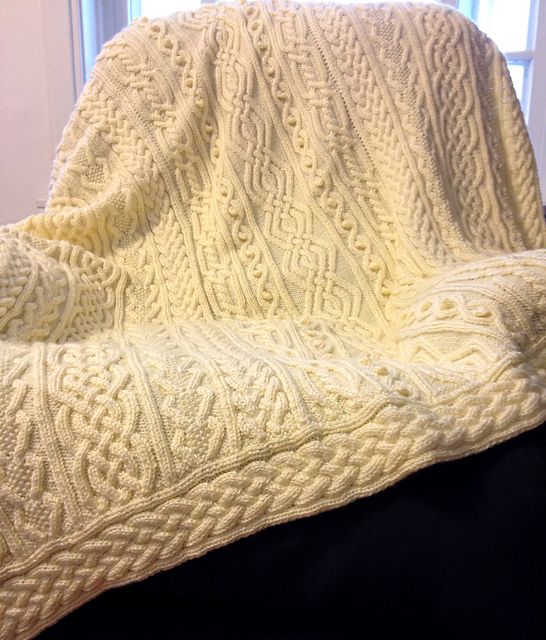 Knitting Pattern for Twisty Celtic Aran Afghan and other cable throw knitting patterns