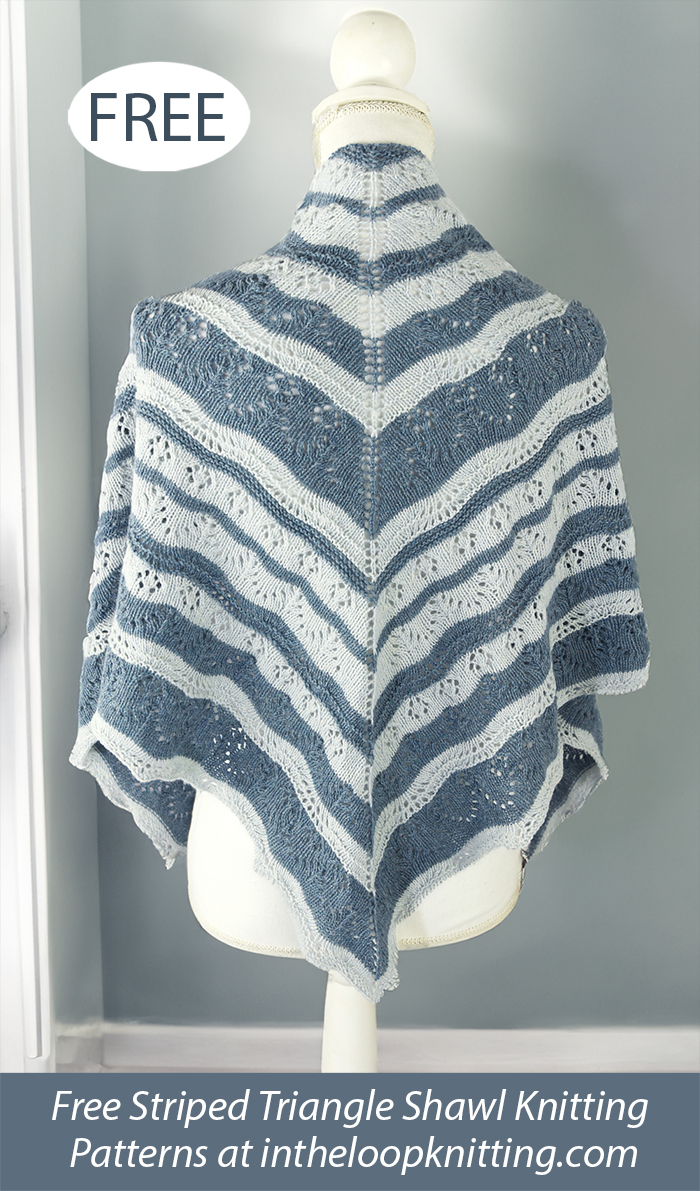 Free Two-Color Triangular Lace Shawl Knitting Pattern